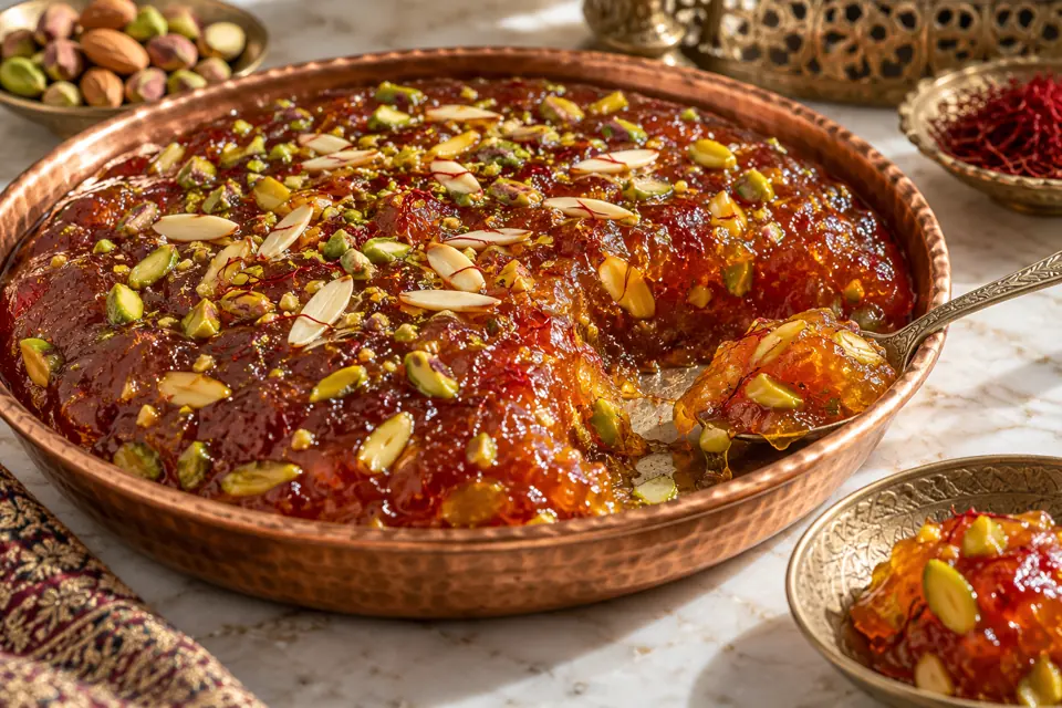 Bahraini saffron halwa